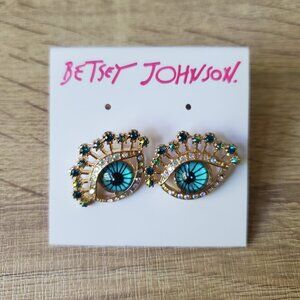 Betsey Johnson eye stud earrings